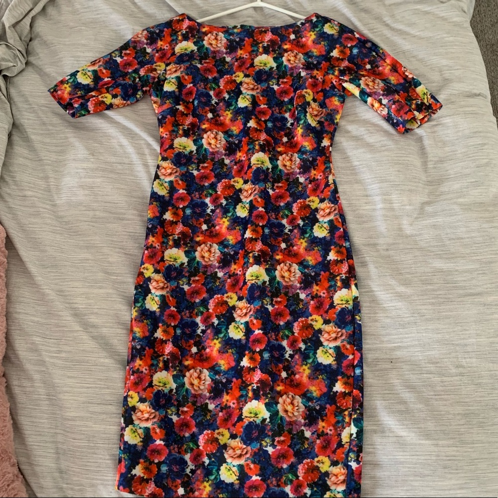 Carmen Marc Valvo Floral Dress